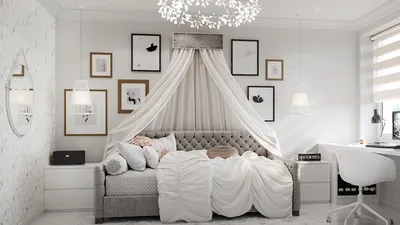 Какие бывают балдахины для кровати, варианты дизайна, фотопримеры в  интерьере спален