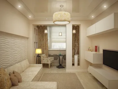 Дизайн гостиной-спальни 18 квадратов фото: комната в одном интерьере,  проект и совмещение, идеи