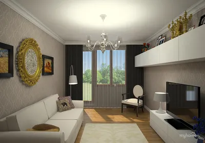 Интерьер комнаты 6 кв.м гостиная-спальня фото » Дизайн 2021 года - новые  идеи и примеры работ