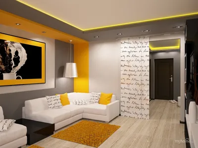 Дизайн гостинной спальни 16 кв м » Картинки и фотографии дизайна квартир,  домов, коттеджей