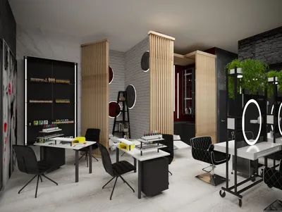 Проект «Яркий стиль» Салон красоты 80 м.кв. - дизайн-студия ХАТА DESIGN