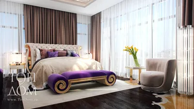 Грамотная планировка спальни квартир – с гардеробной, различной формы и  размера. Зонирование элитной спальни в доме