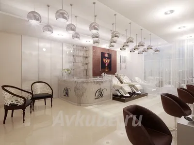 Салон красоты 150 кв.м. в стиле Неоклассика на Тульской - дизайн проект  интерьера салона красоты от студии Avkube. Тел: 8-499-283-10-52