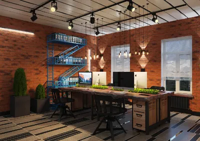 Ремонт офисов в стиле Лофт – идеи и фото 2023