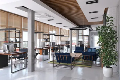 Офис в стиле loft - Работа из галереи 3D Моделей