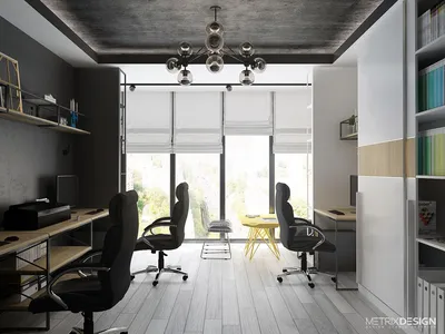 Офис студии «METRIX DESIGN», выполненный в современном стиле с элементами  лофта - Metrix Design Сочи