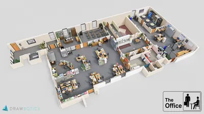3D планы офисов из сериалов | Пикабу