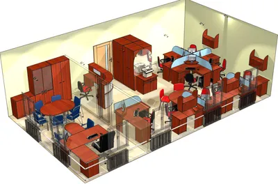 Планировка офиса, расстановка мебели в офисе, дизайн-проект офиса -  заказать в интернет магазине Officelook