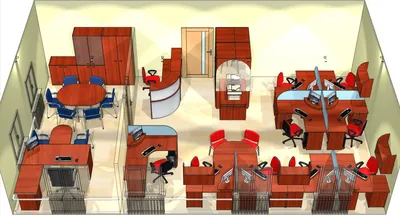 Планировка офиса, расстановка мебели в офисе, дизайн-проект офиса -  заказать в интернет магазине Officelook