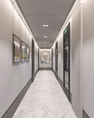 Дизайн коридора офиса (61 фото)