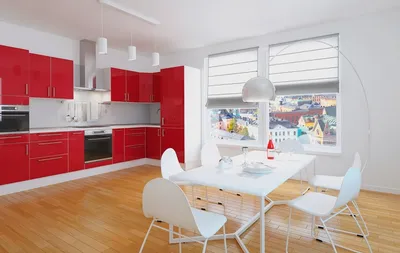 Красная кухня в интерьере +75 фото идей и сочетаний цветов