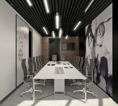 Дизайн переговорной комнаты в офисе от БЮРОСНЕГ