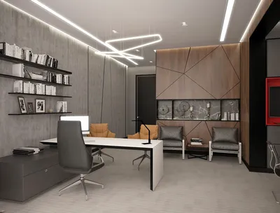 Дизайн кабинета в офисе от БЮРОСНЕГ