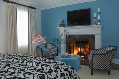 Дизайн спальни с камином • Energy-Systems