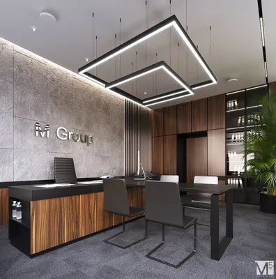 Современный дизайн офиса | Дизайн офисного интерьера, Современный дизайн  офиса, Современны й дизайн потолка