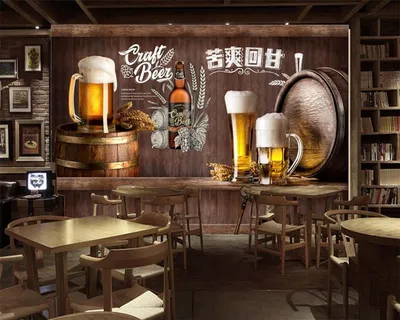 Beibehang Современная новая Ретро кирпичная бумага на заказ, обои для пивного  бара, ресторана | Обои | AliExpress