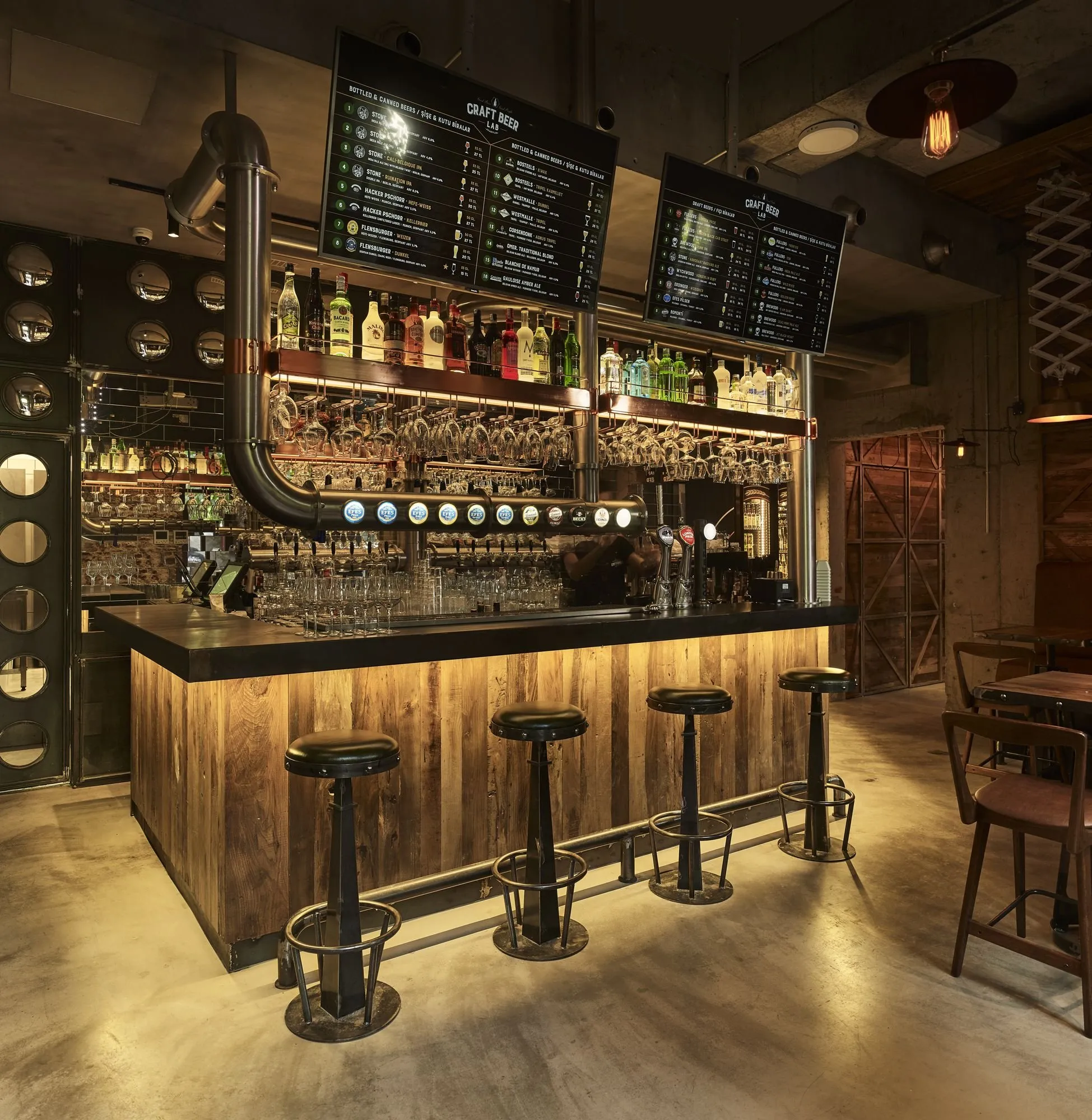 Дизайн пивных баров - создание дизайн проекта пивного бара под ключ, фото интерьера | INSPIREGROUP