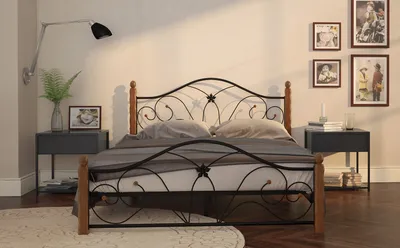 Интерьер спальни с металлической кроватью (34 фото)