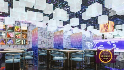 Современный дизайн интерьера ресторана в Дубае