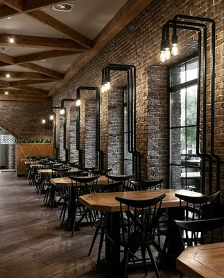 Кафе в стиле лофт | Design interior moderno, Interiores de restaurante,  Interiores de lojas de café