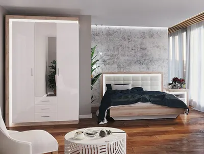 Модульный спальный гарнитур Люмен в АСВ Мебель можно купить за 36550 руб. в  Набережных Челнах