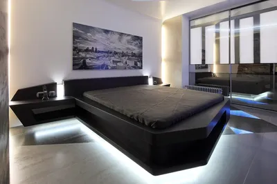 Современная спальня в стиле хай-тек, идеи дизайна 2019 – Rehouz