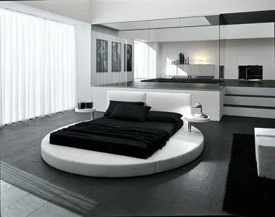 Примеры спальни в стиле хай-тек - фото