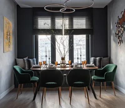 Черные столовые – 135 лучших фото дизайна интерьера столовой | Houzz Россия