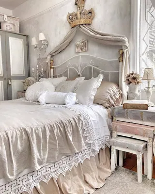 Спальня в стиле шебби Шик - 76 фото