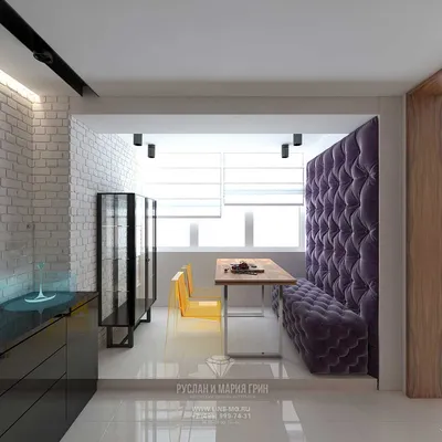 Дизайн кухни 10 кв. м с диваном | Фото в современном стиле