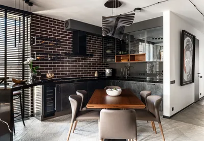 Красивые угловые кухни-гостиные – 135 лучших фото дизайна интерьера кухни |  Houzz Россия