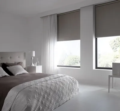 Рулонные шторы для спальни на пластиковые окна - салон Фактура