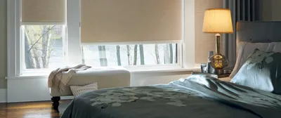 Рулонные шторы в спальню купить в Киеве недорого м Рольшторы (ролл шторы) в  интерьере спальни