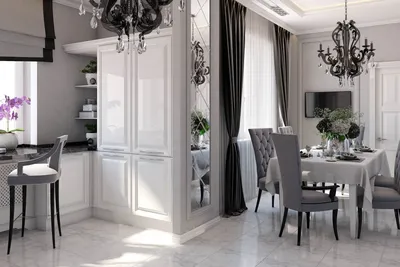 Кухня-столовая в классическом стиле, стили и оформление интерьера — Идеи  ремонта