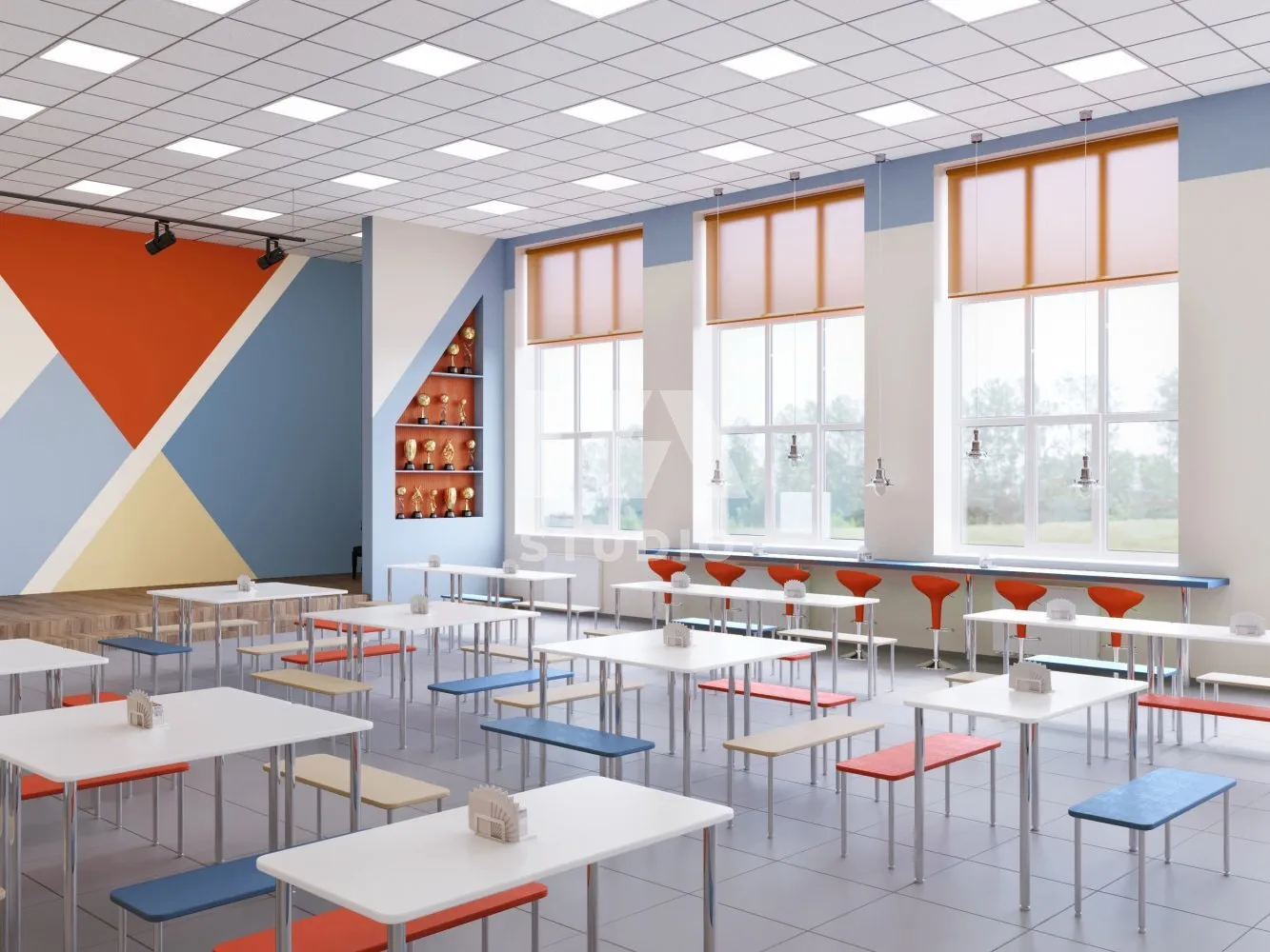 Дизайн проект школьной столовой: создание уютного и функционального пространства