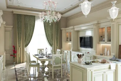 Интерьер кухни-столовой в классическом стиле от Mirt . Купить или заказать  дизайн мебели, мебель на заказ . Сравнить цены на Декор.ua