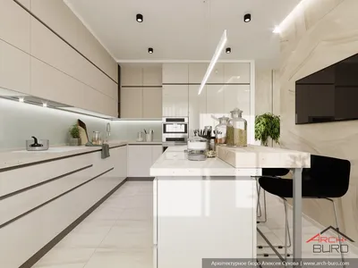 Дизайнерское оформление гостиной и кухни-столовой в частичном дизайне  коттеджа – arch-buro.com