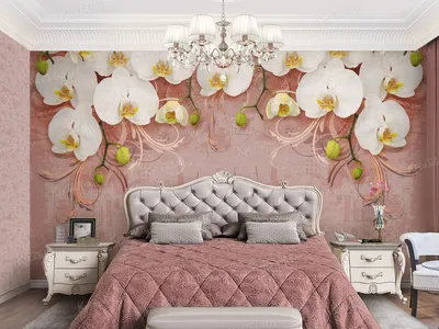 Как правильно разместить фотообои с орхидеями в вашей спальне | Креативилль  | Дзен