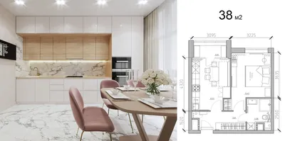 Дизайн проект интерьера типовой квартиры 38м2 подробный с чертежами и  товарной ведомостью - Елена Севрюкова - скачать на Wildberries Цифровой |  66432