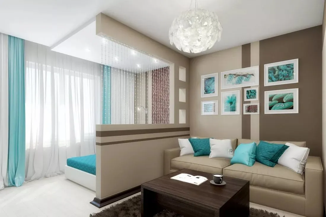 Интересный дизайн комнаты однокомнатной квартиры (65 фото) - красивые картинки и HD фото