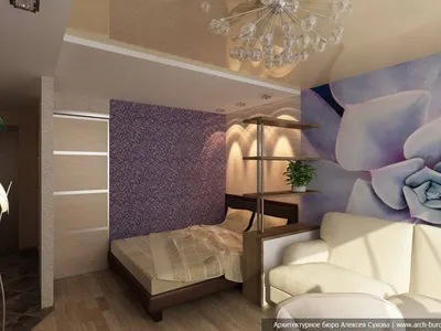 Дизайн прямоугольной спальни 16 кв. м: зонирование гостиной, фото  интерьеров, ремонт комнаты, зала в хрущевке