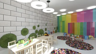 Яркая прихожая коридора детского сада во время праздников без детей  Стоковое Фото - изображение насчитывающей зала, прихожая: 112599746