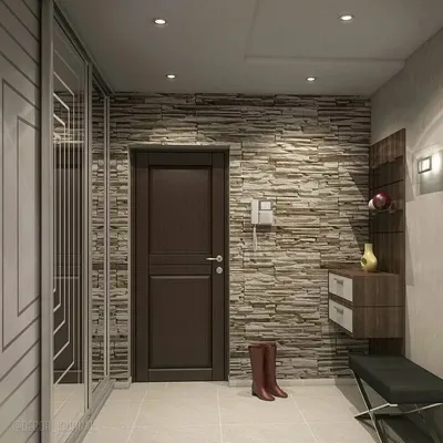 Дизайн квадратного коридора в квартире - 79 фото