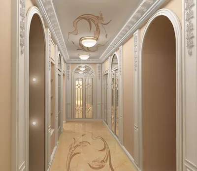 Дизайн потолка коридора из гипсокартона - 77 фото