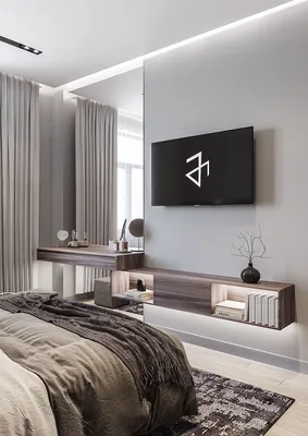 Дизайн интерьера спальни в стиле модерн - Работа из галереи 3D Моделей