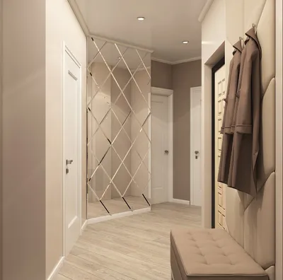 Дизайн коридора с зеркалами - 77 фото