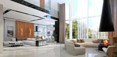 Белый интерьер дома – HD фото дизайна комнат в загородном доме в  черно-белом цвете