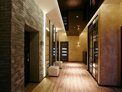 Дизайн прихожей-коридора в современном стиле в квартире