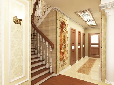 Дизайн коридора в доме - 75 фото