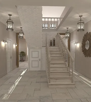 Дизайн прихожей в доме с лестницей - 60 фото